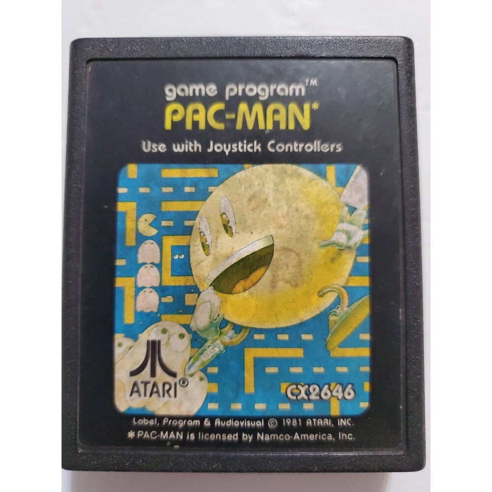 Atari 2600 Pac-Man Game Cartridge 1981 CX2646